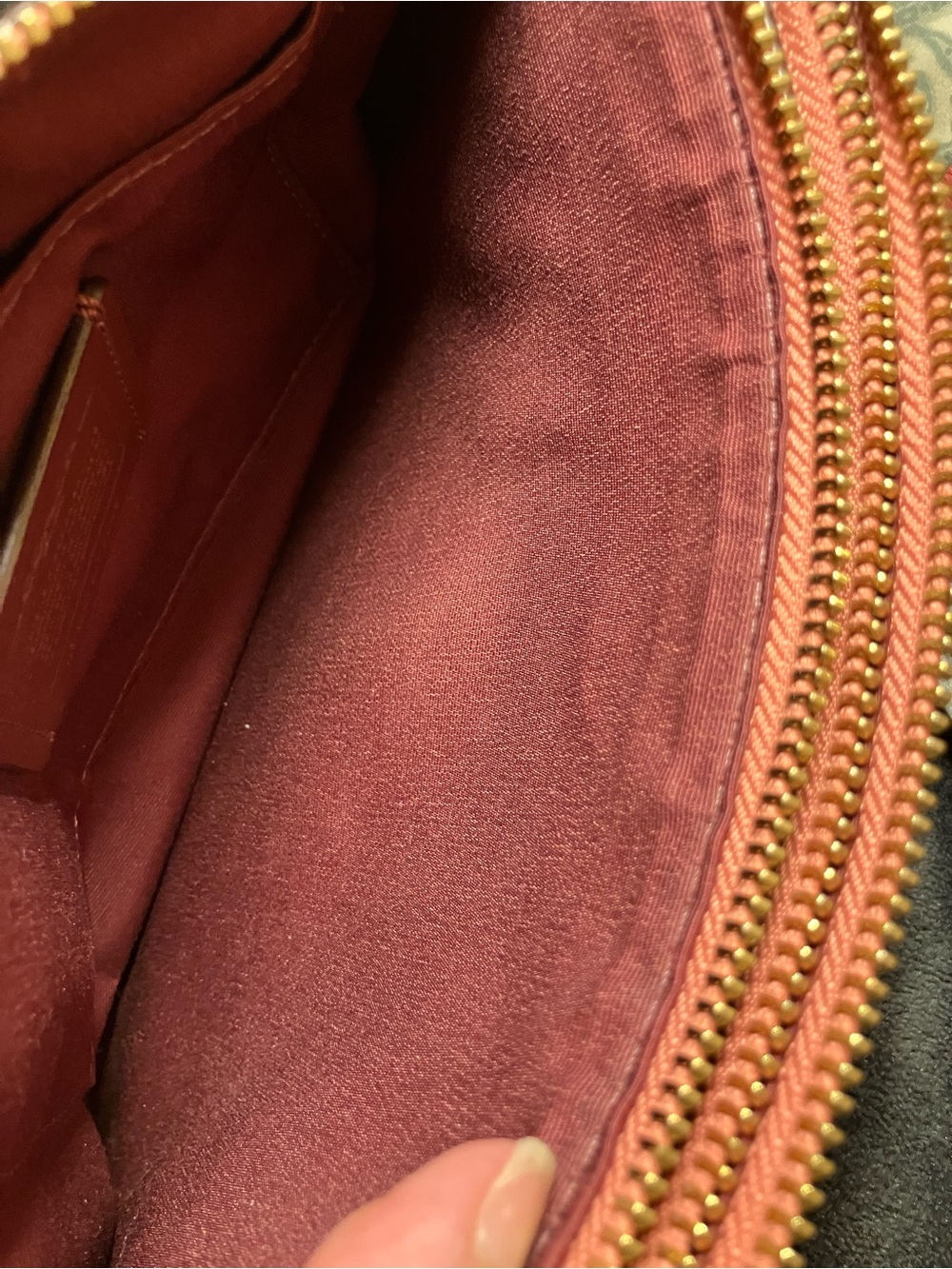 Coach Pebbled Leather Mia Crossbody Bag in Coral - Picture 12 of 15